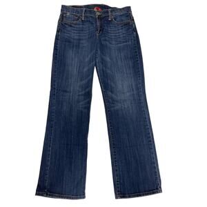 Lucky Brand Easy Rider Jeans, Embroidered Peace‎ sign,Straight Leg, Ladies 8/29